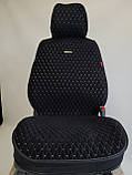 Універсальні автомобільні чохли, накидки на сидіння Rybin (черный с серой ниткой), фото 4