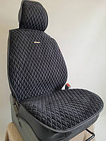 Універсальні автомобільні чохли, накидки на сидіння Rybin (чорний із чорною ниткою)