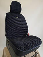 Універсальні автомобільні чохли, накидки на сидіння Rybin (чорний із синьою ниткою)