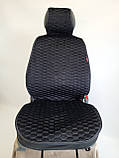 Універсальні автомобільні чохли, накидки на сидіння Sota (Повний комплект, чорні із сірою ниткою), фото 3