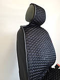 Універсальні автомобільні чохли, накидки на сидіння Sota (Повний комплект, чорні із сірою ниткою), фото 4