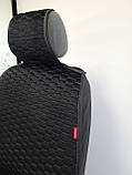 Універсальні автомобільні чохли, накидки на сидіння Sota (Повний комплект, чорні із сірою ниткою), фото 5