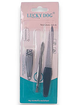 Набір манікюрного приладдя LUCKY DOG - кусачки, пінцет, пилка