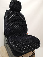 Універсальні автомобільні чохли, накидки на сидіння Sultan (на передні сидіння, чорні із з сірою ниткою)