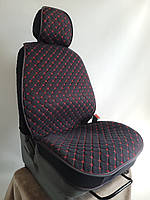 Універсальні автомобільні чохли, накидки на сидіння Linen Cube (чорний з червоною ниткою)