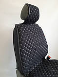 Універсальні автомобільні чохли, накидки на сидіння Cube (чорний з сірою ниткою), фото 3
