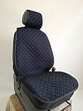 Універсальні автомобільні чохли, накидки на сидіння Cube (Повний комплект, чорний з синьою ниткою), фото 2