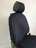 Універсальні автомобільні чохли, накидки на сидіння Cube (чорний з синьою ниткою), фото 3