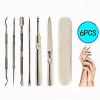Інструменти для педикюру/манікюру професійні набори 6 предметів + кейс пластиковий