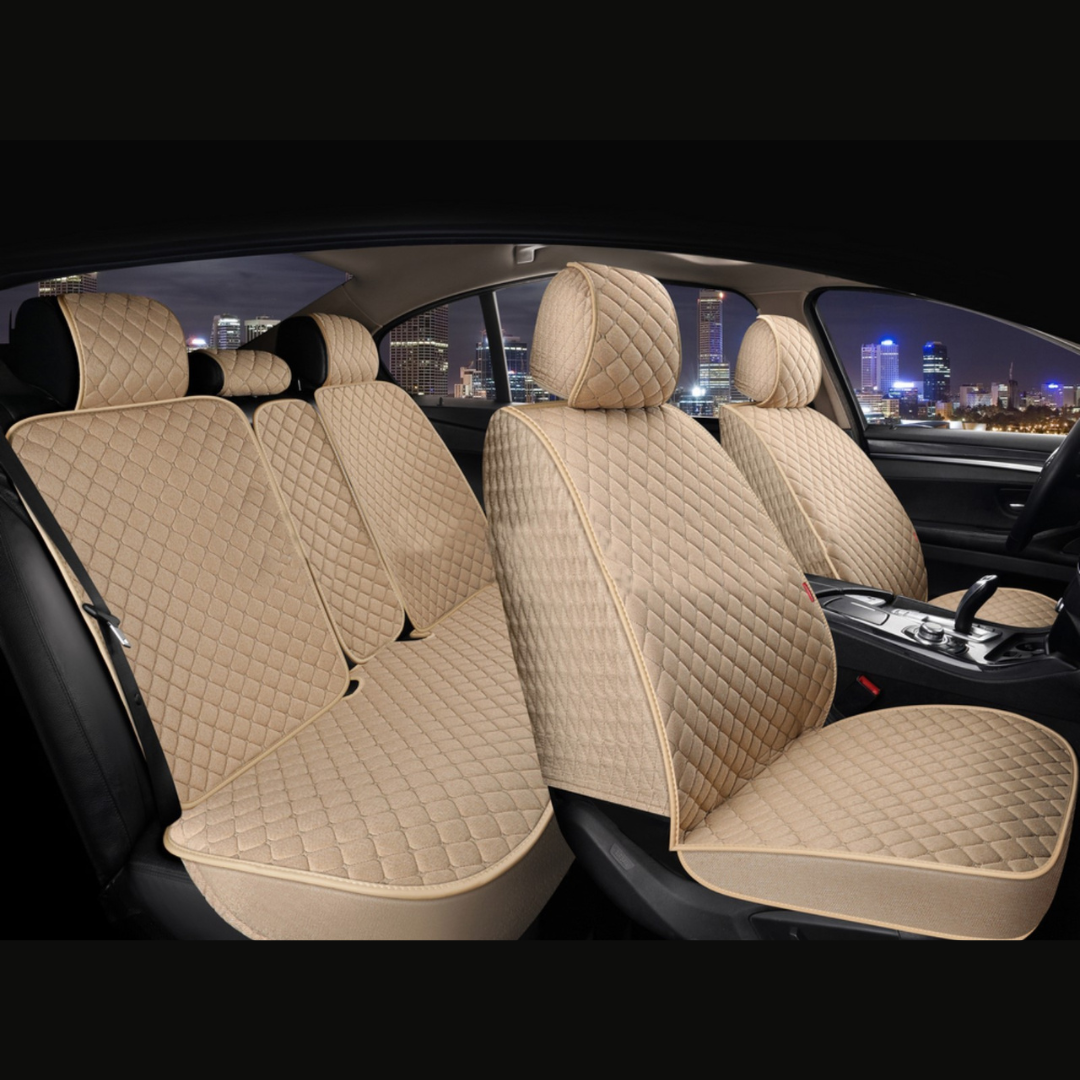 Універсальні автомобільні чохли, накидки на сидіння Linen Cube (Повний комплект), фото 1