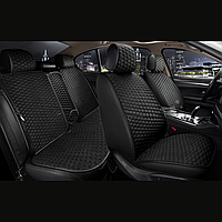 Універсальні автомобільні чохли, накидки на сидіння Sota (Повний комплект, чорні із сірою ниткою)