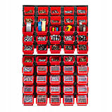 Панель для інструментів Kistenberg 58х78см на 50 червоних контейнерів, фото 4