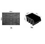 Панель для інструментів Kistenberg 58х78см на 70 чорних контейнерів, фото 5