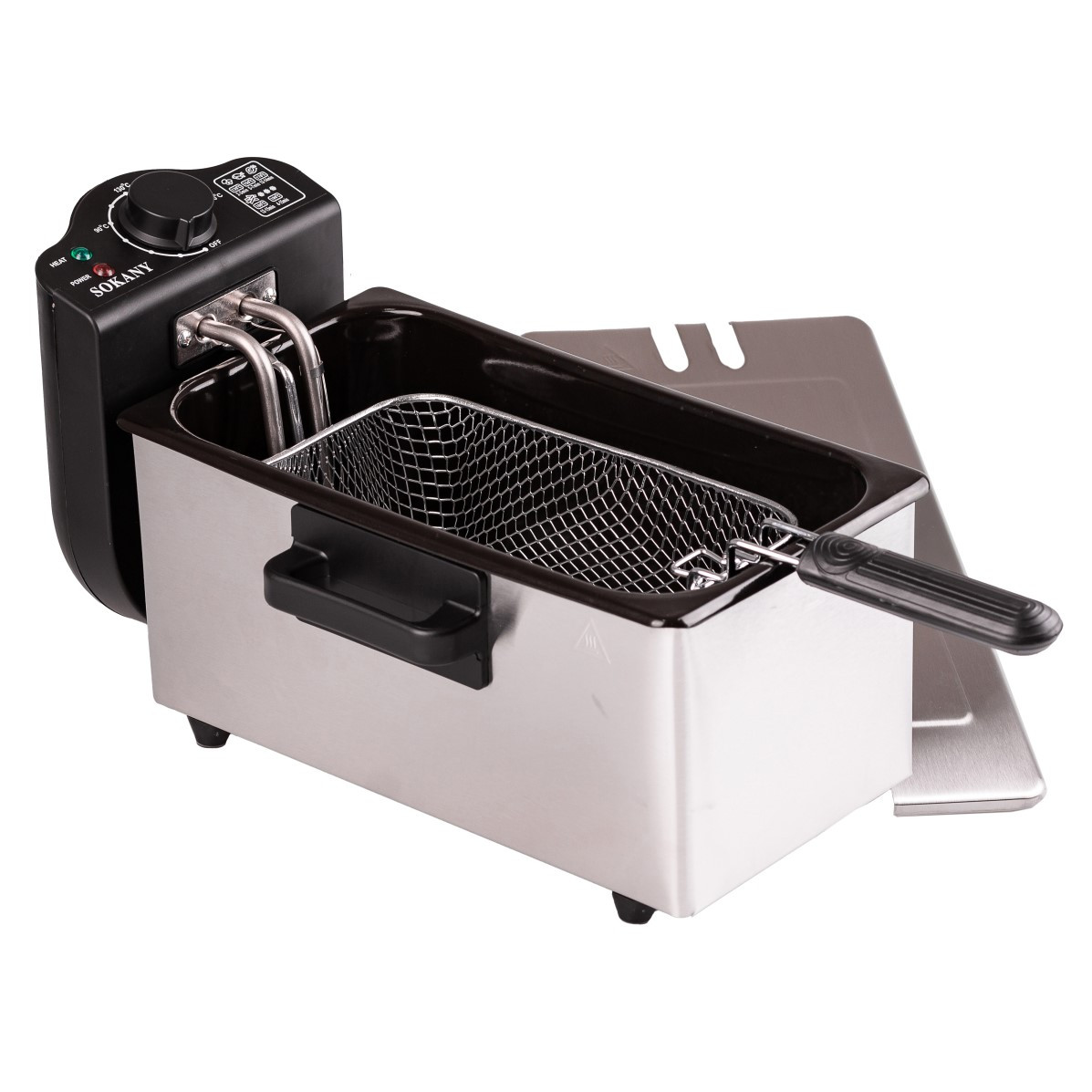 Фритюрниця для картоплі фрі для дому електрофритюрниця фритюр професійний електро фритюрниця на 3.5 літра, 2000 Вт Sokany WJ800, фото 1