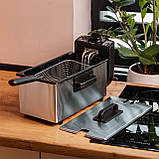 Фритюрниця для картоплі фрі для дому електрофритюрниця фритюр професійний електро фритюрниця на 3.5 літра, 2000 Вт Sokany WJ800, фото 9