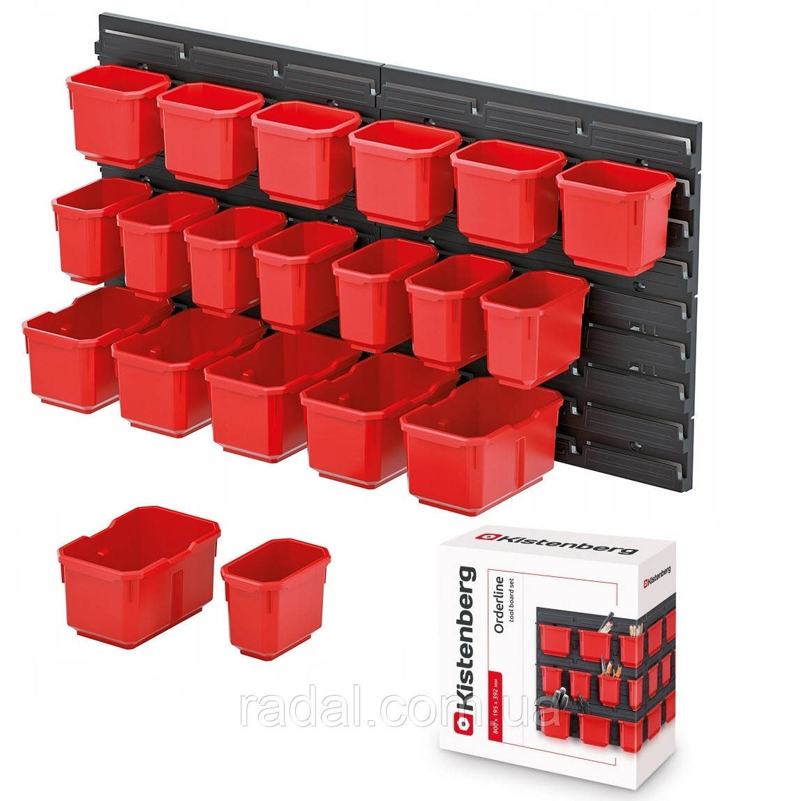 Органайзер для інструменту з контейнерами Kistenberg 78х39см KOR6, в фірмовому пакуванні, фото 1