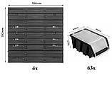 Настінна панель з лотками з кришкою Kistenberg 78х78см 63 контейнерів, фото 3