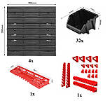 Настінна панель для інструментів Kistenberg 78х78см на 32 контейнера, фото 5