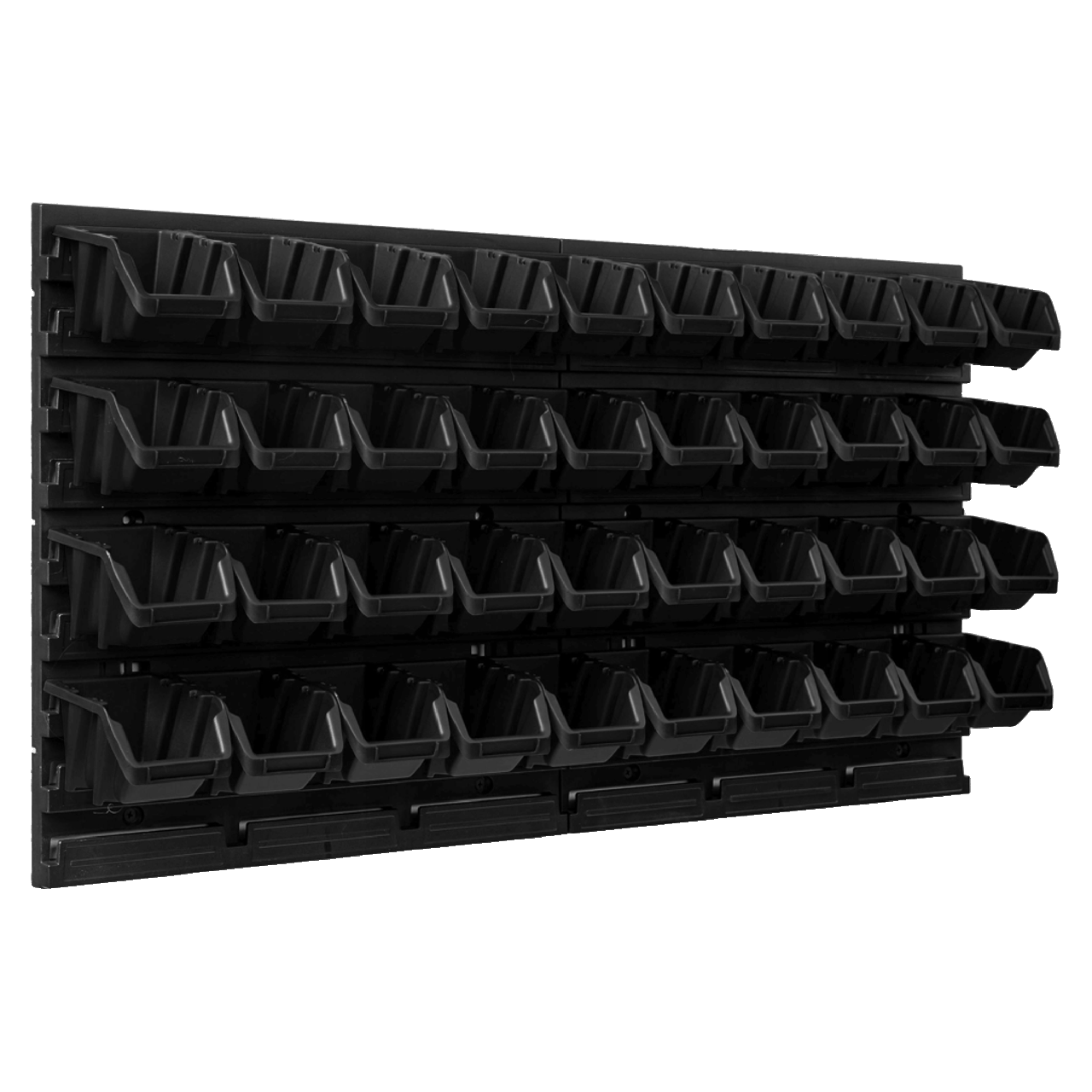 Настінна панель з чорними лотками Kistenberg 78х39см 40 контейнерів, фото 1