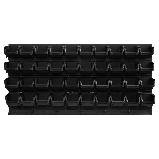 Настінна панель з чорними лотками Kistenberg 78х39см 40 контейнерів, фото 2