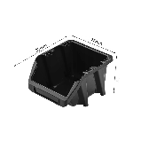 Настінна панель з чорними лотками Kistenberg 78х39см 40 контейнерів, фото 6