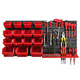 Панель для інтсрументів та метизів 78х39см на 15 контейнерів, фото 4