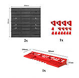 Панель навісна для інструментів 78х39см з поличкою та тримачами, фото 4