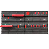 Панель навісна для інструментів 78х39см з подвійною поличкою та тримачами, фото 3