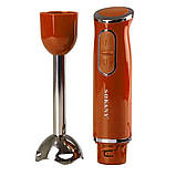 Блендер занурювальний кухонний ручний блендер для кухні смузі мейкер подрібнювач 300 Вт SKDD1722 Помаранчевий, фото 3