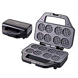 Вафельниця для бельгійських вафель електро вафельниця з антипригарним покриттям Sokany 850 Вт SK-08085, фото 3