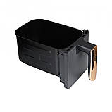 Аерогриль-фритюрниця без олії аерофритюрниця на 8 літрів з двома відділеннями SOKANY сіра SK-ZG-8030, фото 6