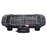 Електрогриль гриль електричний для дому шаурми сосисок м'яса стейків електрогріль з термостатом 2000 Вт Sokany SK-273BG, фото 2