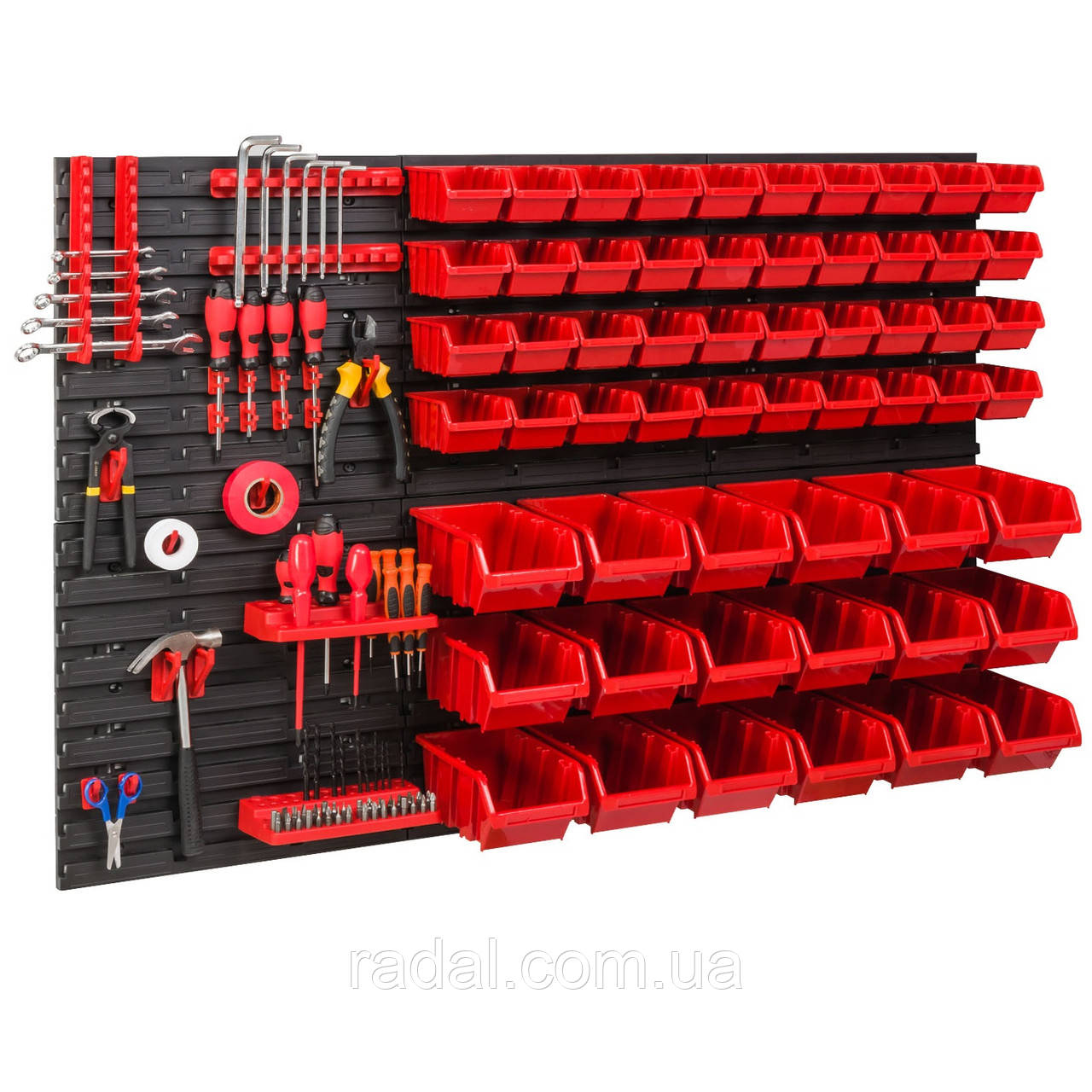 Панель для інструментів з тримачами на 58 контейнерів Kistenberg 117х78см, фото 1