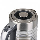 Електрочайник скляний з підсвіткою чайник електричний прозорий для дому єлектрочайник 2.2 літра Sokany SK1027CST, фото 3