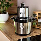 Чоппер кухонний подрібнювач твердих продуктів м'яса електричний подрібнювач із чашею 3,5 літра нержавіюча сталь Sokany SK-7028, фото 7