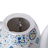 Чайник електричний керамічний електрочайник безшумний 1,5 літра єлектрочайник Sokany SK-09008 мозаїка Білий, фото 6