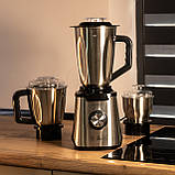 Блендер з чашею 1.5 літра для коктейлів та смузі портативний 2 режими швидкості з кавомолкою 1000 Вт Sokany SK-187, фото 8