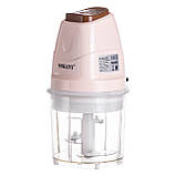 Чоппер кухонний подрібнювач для кухні з чашею на 0.7 л міні подрібнювач електричний 250 Вт Sokany SK-06009BE, фото 4