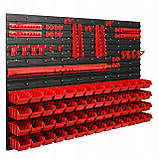 Панель для інструментів з тримачами та полицями Kistenberg 117х78см на 56 контейнерів, фото 2