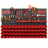 Панель для інструментів з тримачами та полицями Kistenberg 117х78см на 56 контейнерів, фото 3