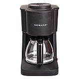 Кавоварка крапельна для дому електрична Sokany з підігрівом кавника 600 мл SK-124, фото 7