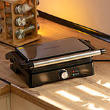 Електро гриль для шаурми бутербродів сосисок електрогріль гріль електричний притискний контактний з антипригарним покриттям 1500, фото 9