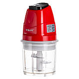Чоппер кухонний подрібнювач для кухні з чашею на 0.7 л міні подрібнювач електричний 250 Вт Sokany SK-06009R, фото 3