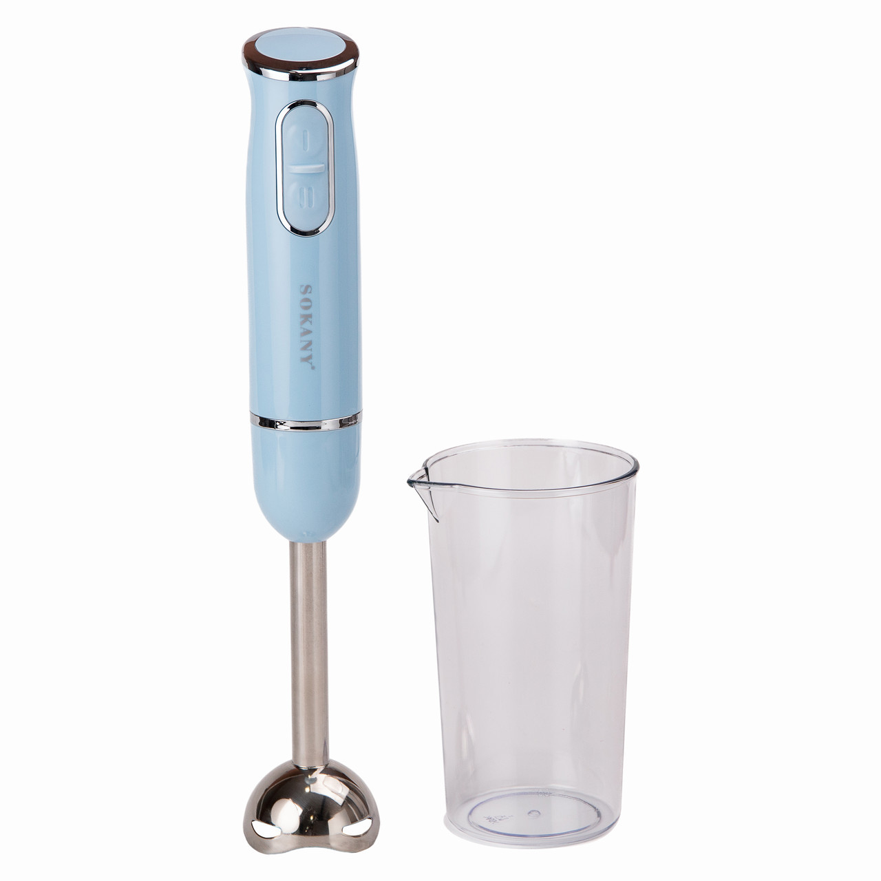 Блендер занурювальний ручний кухонний блендер для кухні 300 Вт смузі мейкер подрібнювач Sokany 1726 Блакитний, фото 1