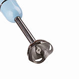 Блендер занурювальний ручний кухонний блендер для кухні 300 Вт смузі мейкер подрібнювач Sokany 1726 Блакитний, фото 3