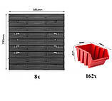Панель перфорована для матеріалів Kistenberg 156х78см 162 контейнера, фото 5