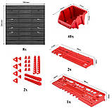 Панель для інструментів та матеріалів Kistenberg 156х78см 48 контейнерів, фото 5