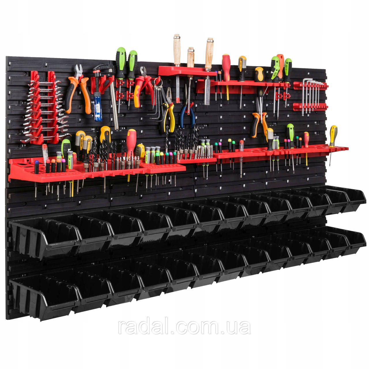 Панель для інструментів та матеріалів Kistenberg 156х78см 26 великих контейнерів, фото 1