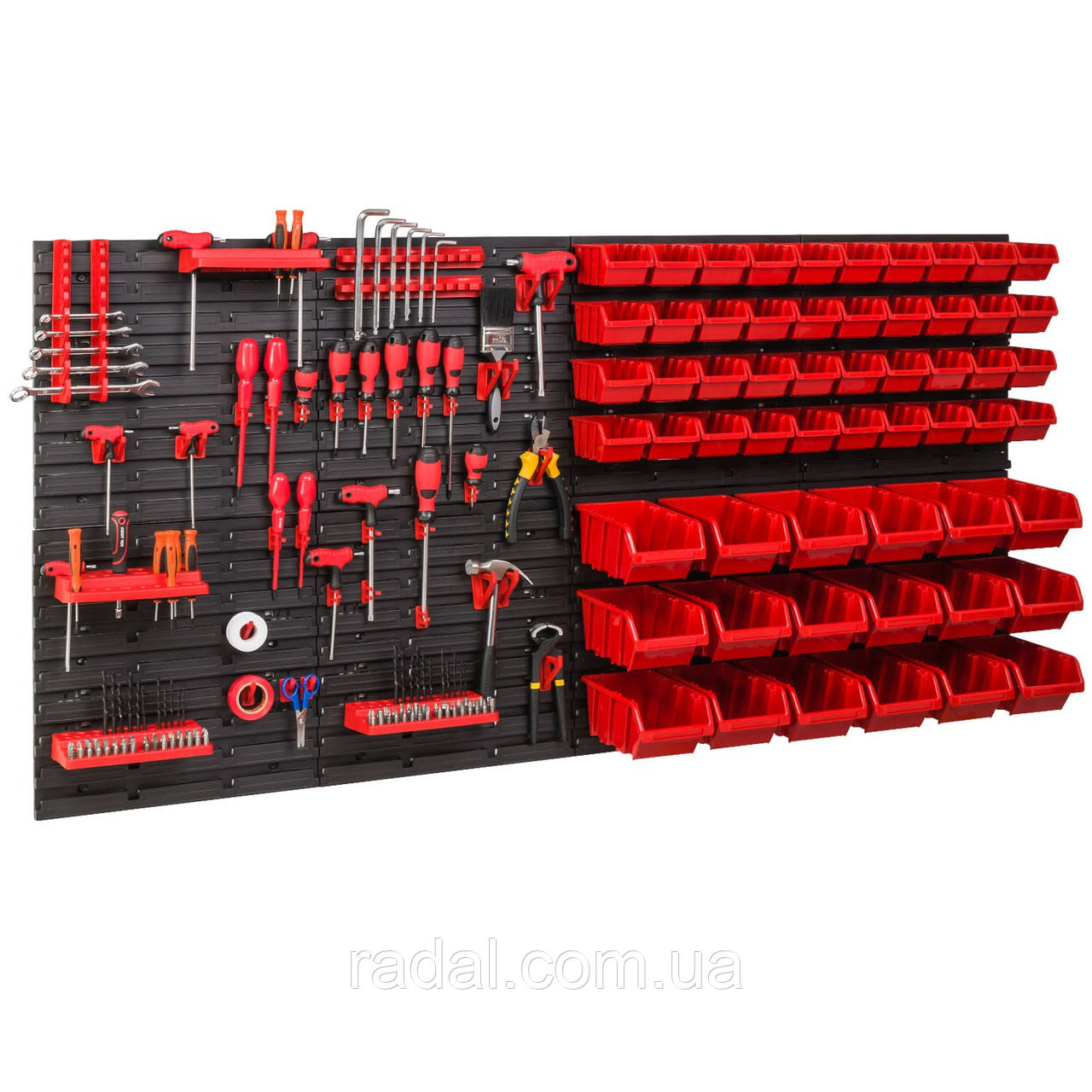 Панель для інструментів та матеріалів Kistenberg 156х78см 58 контейнерів, фото 1