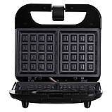 Вафельниця для бельгійських вафель вафельніца електро вафельниця з антипригарним покриттям 750 Вт Sokany SK-08070, фото 2